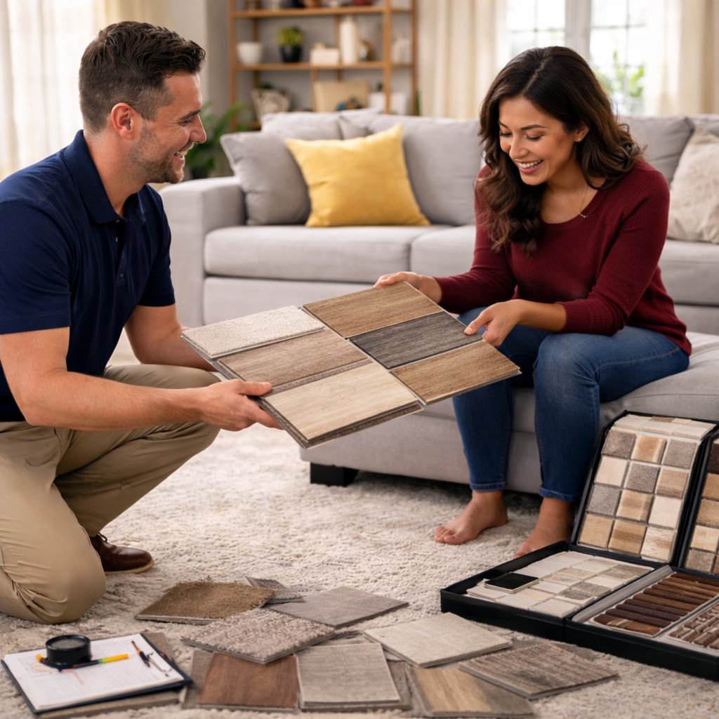 Flooring consultation and material selection